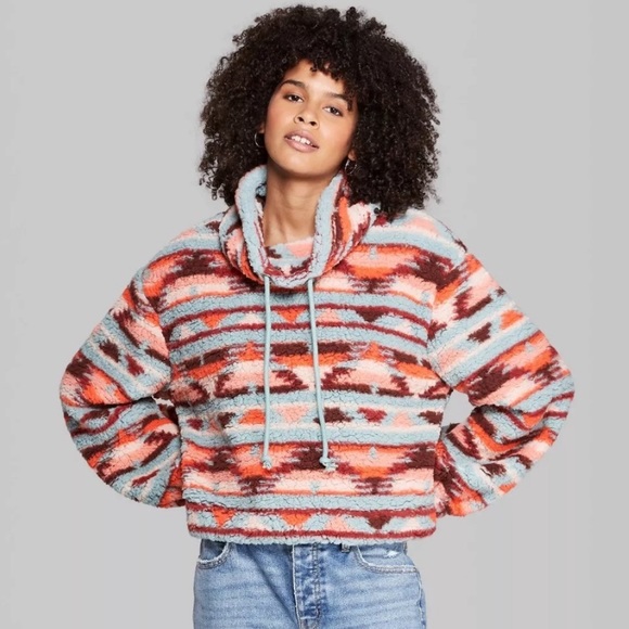 wild fable Sweaters - 🆕 wild fable Cowl Neck Sherpa Pullover Sz M